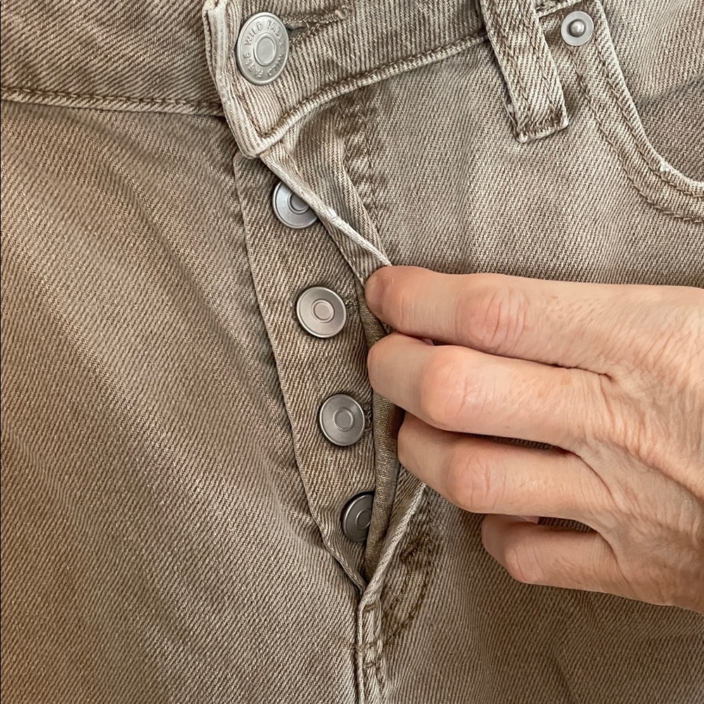 Wild Fable High Rise Button-Fly Jeans in Tan - Picture 4 of 16
